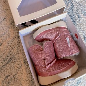 Pink Glitter Baby Uggs